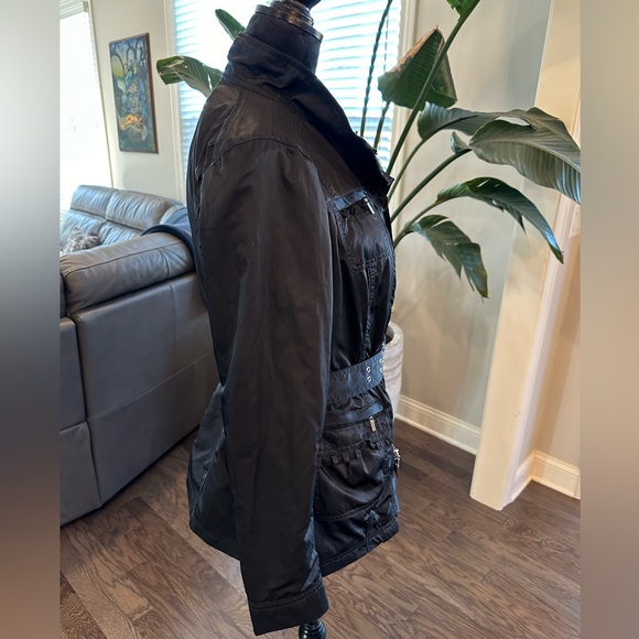 White House Blake Market Jacket Removable Vest Belt Black Women Size Small - Picture 7 of 16